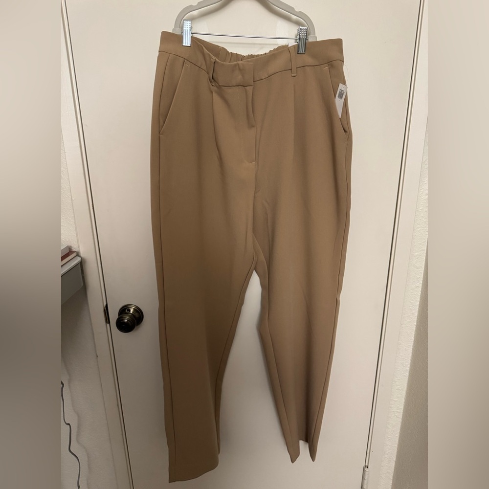 Old Navy Tan Straight-Leg Dress Pants